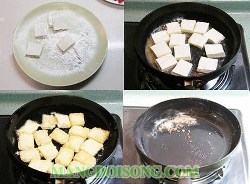 CÁCH LÀM ĐẬU HỦ SỐT NẤM NGON NGẤT NGÂY 1