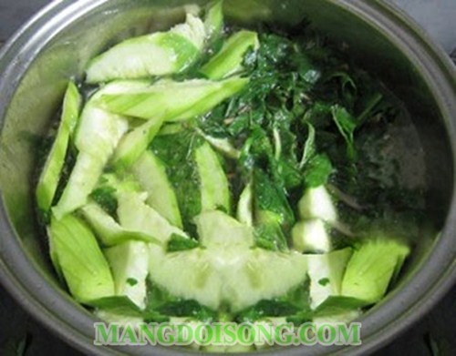 CÁCH LÀM MÓN CANH MƯỚP RAU ĐAY NGON NGỌT 3