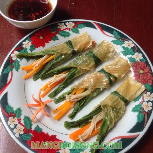CÁCH LÀM MÓN CHẢ CUỐN CHAY XUÂN HẠ THU ĐÔNG NGON ĐẸP MẮT 4
