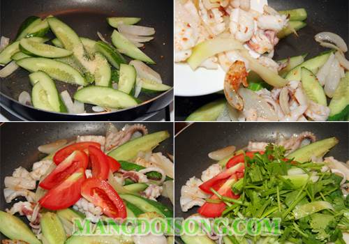 Cách làm mực xào sa tế thơm nồng ngon miệng đẹp mắt cho bữa cơm 3