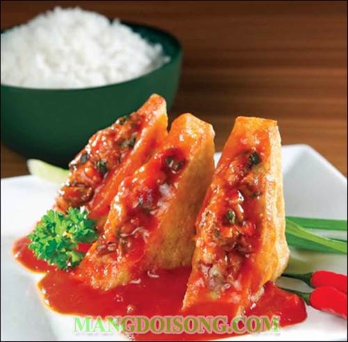 Cách làm tàu hủ sốt cà chay cho ngày rằm thanh tịnh 4