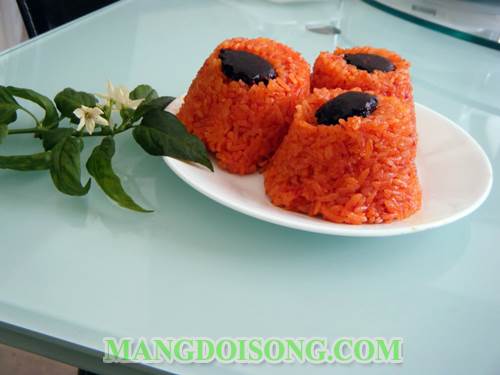 Cách nấu xôi gấc đỏ tươi tự nhiên đẹp mắt ngon tuyệt 4