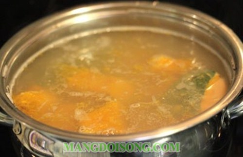 CANH BÍ ĐỎ THỊT BẰM MÁT NGỌT CHO BỮA CƠM NGON 3