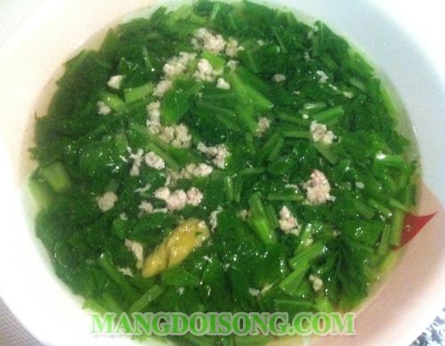 HƯỚNG DẪN NẤU CANH CẢI BẸ XANH THỊT BẰM THƠM ẤM CHO MÙA ĐÔNG 3