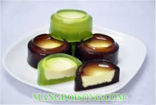 Cách làm bánh flan lá dứa rau câu ngon và vô cùng đẹp mắt có thể làm quà tặng sinh nhật hay vào dịp lễ valentine giáng sinh 6