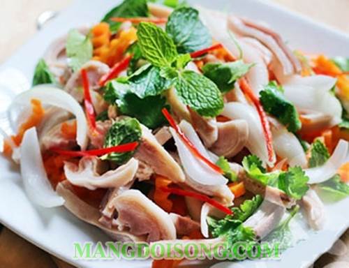 Cách làm bao tử trộn chua ngọt ngon đẹp mắt như nhà hàng 4