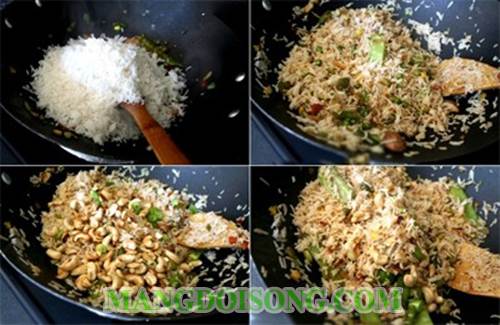 Cách làm cơm chiên chay thơm ngon thanh đạm dùng làm món điểm tâm cho bữa sáng 6