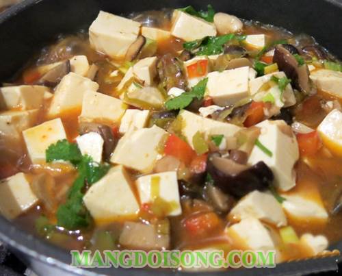 Cách làm đậu hủ sốt nấm hương thơm ngon lạ miệng 4