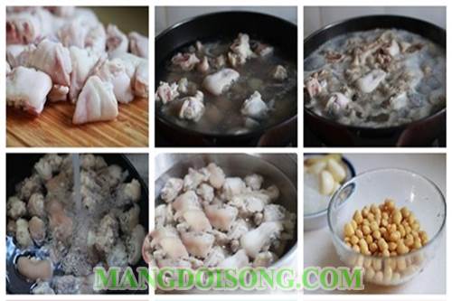 Cách làm giò heo hầm đậu tương ngon nhiều chất dinh dưỡng cho các mẹ cho con bú nhiều sữa 1