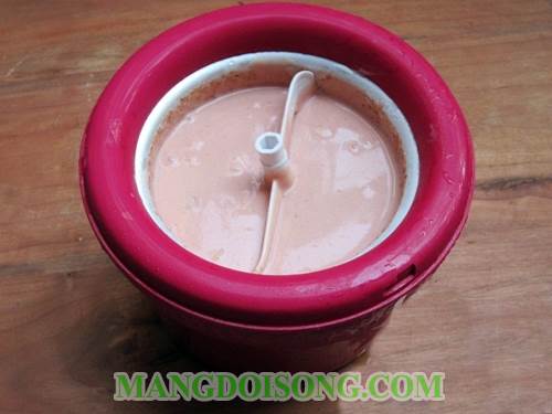 Cách làm kem mận ngon đỏ tươi rất đẹp mắt 5