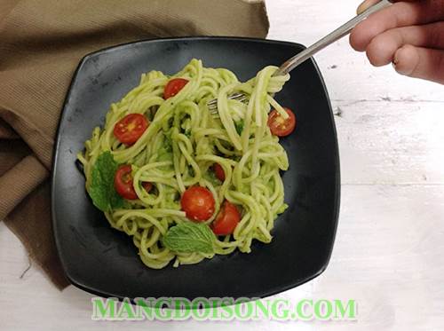 Cách làm mì ý spaghetty chay độc đáo lạ miệng mà ngon với sụ kết hợp tuyệt vời của bơ tươi 5