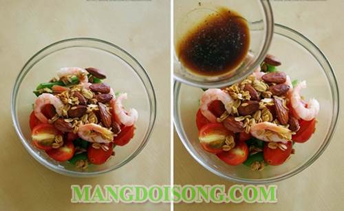 Cách làm salade tôm cà chua đậu cô ve ngon bắt mắt đơn giản ai cũng có thể làm được cho bữa ăn trưa 6