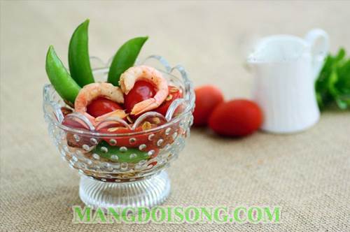 Cách làm salade tôm cà chua đậu cô ve ngon bắt mắt đơn giản ai cũng có thể làm được cho bữa ăn trưa 7