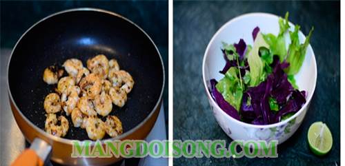 Cách làm salade tôm rau xanh sữa chua ngon ngất ngây lạ miệng dùng làm món khai vị cho bữa tiệc 3