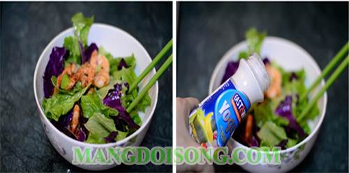 Cách làm salade tôm rau xanh sữa chua ngon ngất ngây lạ miệng dùng làm món khai vị cho bữa tiệc 4