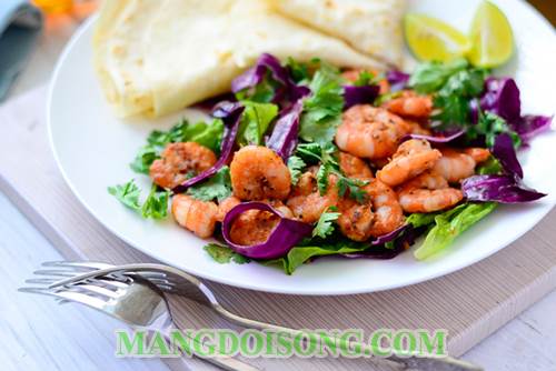 Cách làm salade tôm rau xanh sữa chua ngon ngất ngây lạ miệng dùng làm món khai vị cho bữa tiệc 5