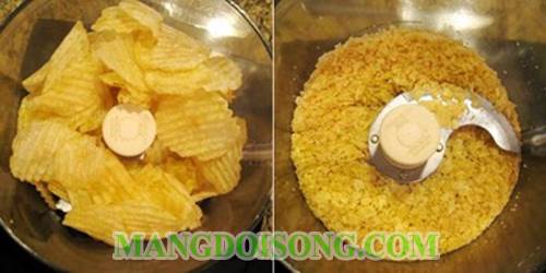 Cách làm thịt gà nướng khoai tây chip chấm tương nâu ngon đơn giản dùng để ăn vặt 4