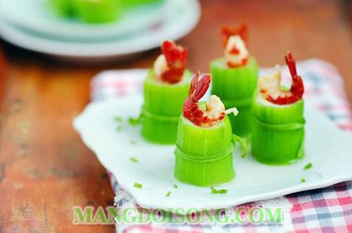 Cách làm tôm càng hấp mướp hương ngon ngọt thanh mát đẹp mắt như trong nhà hàng chấm với nước tương mù tạt sảng khoái trong chiều hè 11