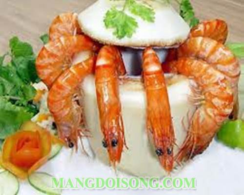 Cách làm tôm hấp dừa thơm ngon ngọt trang trí đẹp mắt chỉ trong mười phút 4