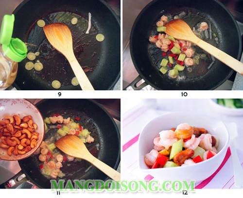 Cách làm tôm sốt hạt điều dưa leo thơm ngon đơn giản dùng trong bữa cơm hàng ngày 6