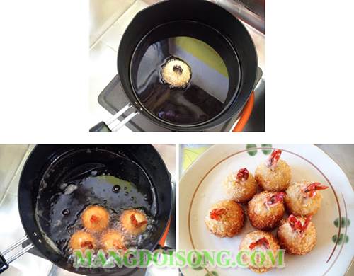 Cách làm tôm viên củ sen chiên xù chấm sốt cà ri ngon cho cả nhà thưởng thức 6