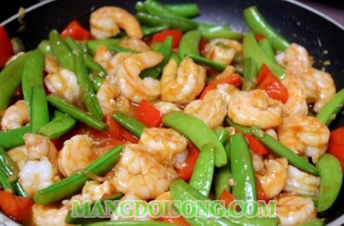 Cách làm tôm xào đậu cô ve ớt chuông ngon đẹp mắt nhanh chóng cho bữa cơm thêm hấp dẫn 5