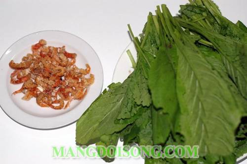 Cách nấu canh cải tôm khô ngon ngọt hấp dẫn cho bữa cơm trưa gia đình bạn thêm ngon 1