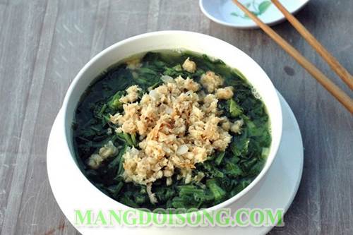 Cách nấu canh cải tôm khô ngon ngọt hấp dẫn cho bữa cơm trưa gia đình bạn thêm ngon 8