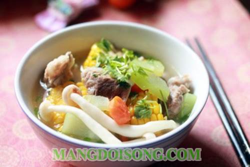 Cách nấu canh sườn ngũ sắc thơm ngon đẹp mắt ai ăn vào cũng phải tấm tắc khen ngon 10