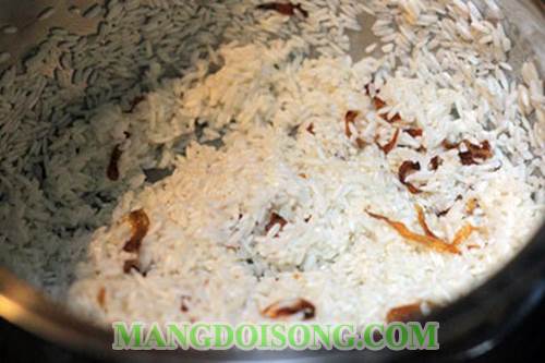 Cách nấu cháo mực khô huyết heo ngon tuyệt cú mèo 3
