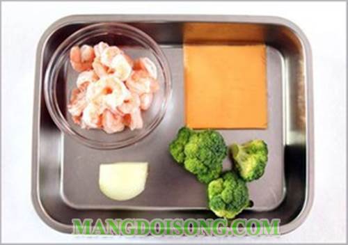 Cách nấu cháo tôm phô mai bông cải ngon ngọt hấp dẫn cho bé yêu mau lớn 1
