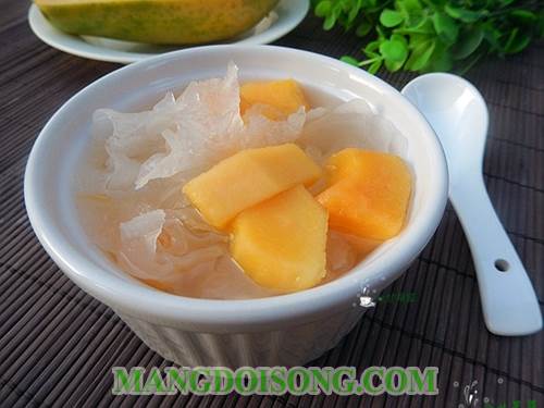Cách nấu súp nấm đu đủ ngon ngọt thanh mát giải nhiệt cho mùa hè không lo bị nóng trong người8