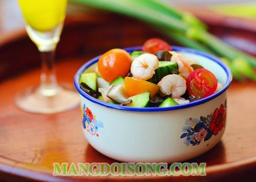 Cách trộn salade tôm rau nấm thơm ngon bắt mắt đẹp da dáng chuẩn cho chị em thưởng thức hàng ngày 7