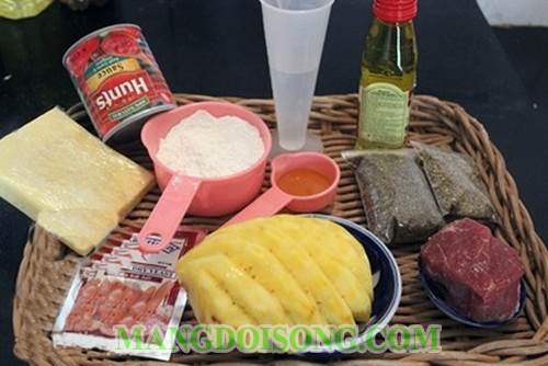 Cách làm bánh pizza nhân thịt bò phô mai dứa ngon bằng chảo mà vẫn ngon và đẹp mắt như nướng bằng lò nướng 1