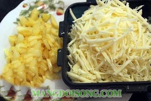 Cách làm bánh pizza nhân thịt bò phô mai dứa ngon bằng chảo mà vẫn ngon và đẹp mắt như nướng bằng lò nướng 5