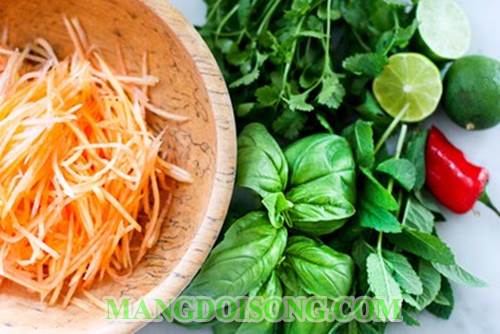 Cách làm gỏi đu đủ thịt bò chua ngọt ngon ai ăm vào là mê ngay cho ngày hè oi bức 1