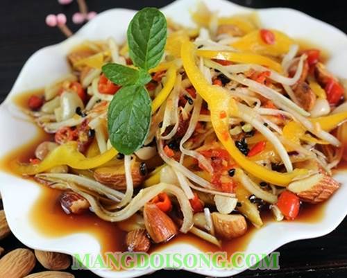 Cách làm gỏi su hào ớt chuông hạnh nhân thơm ngon chua ngọt giải tỏa cơn nóng ngày hè 6
