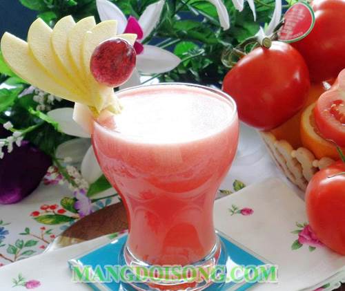 Cách làm nước ép cà chua ngon dùng để giải khát sau bữa cơm trưa giúp thanh nhiệt giải độc 6