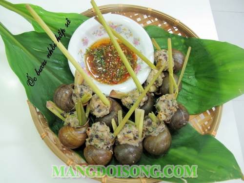 Cách làm ốc bưu nhồi hấp sả thơm ngon đậm đà đúng điệu theo kiểu thái đơn giản chế biến tại bếp gia đình 8