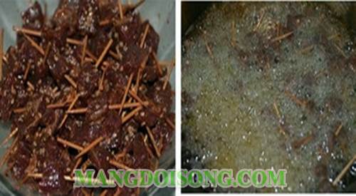 Cách làm thịt bò tẩm mè chiên giòn ngon ơi là ngon cho ông xã nhâm nhi cùng bạn bè ngày cuối tuần 3