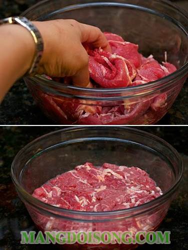Cách làm thịt bò xào nấm hành sốt lê tươi ngon cho bữa cơm gia đình thêm ngon miệng 4