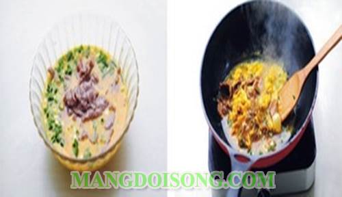 Cách làm thịt bò xào trứng thơm ngon ăn với bánh mì cho bữa điểm tâm sáng thêm ngon 3