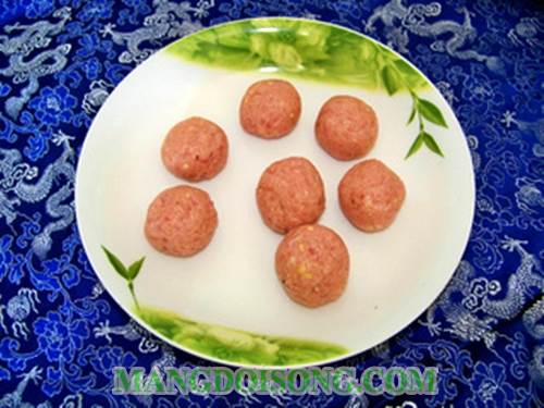 Cách làm thịt viên nắm xôi thơm ngon đẹp mắt như trong nhà hàng đổi gió cho bữa ăn ngày cuối tuần 5