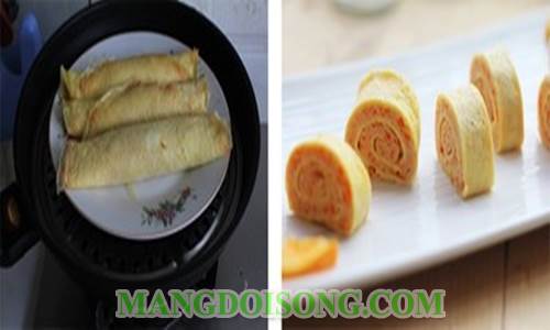 Cách làm trứng chiên cuộn tôm tươi thịt gà ngon ngọt bổ dưỡng cho mẹ già và trẻ nhỏ 5