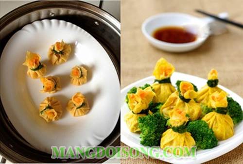 Cách làm trứng chiên gói nhân thịt ngon đẹp mắt như trong nhà hàng dùng làm món khai vị cho bữa tiệc 5