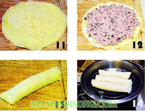 Cách làm trứng cuốn giò sống nấm mèo hấp thơm ngon đẹp mắt cho bữa cơm sang trọng 3