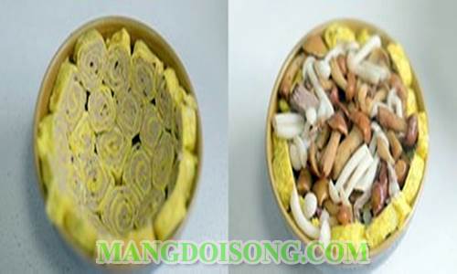 Cách làm trứng cuộn thịt nhân nấm thơm ngon đẹp mắt như trong nhà hàng với cách bày trí độc đáo 5