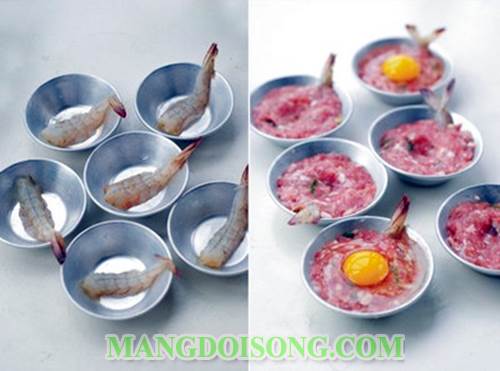 Cách làm trứng cút hấp tôm thịt ngon đẹp mắt như trong nhà hàng cho các bạn thỏa thích thể hiện 3