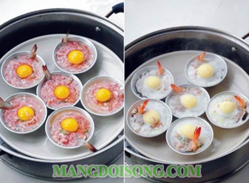 Cách làm trứng cút hấp tôm thịt ngon đẹp mắt như trong nhà hàng cho các bạn thỏa thích thể hiện 4