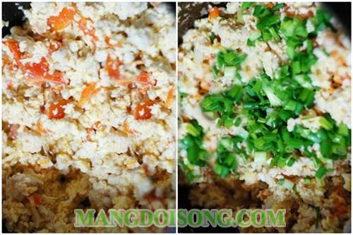 Cách làm trứng vịt chiên thịt bằm cà chua ngon mát đơn giản chỉ mất 5 phút để chế biến cho bữa cơm thêm ngon 6